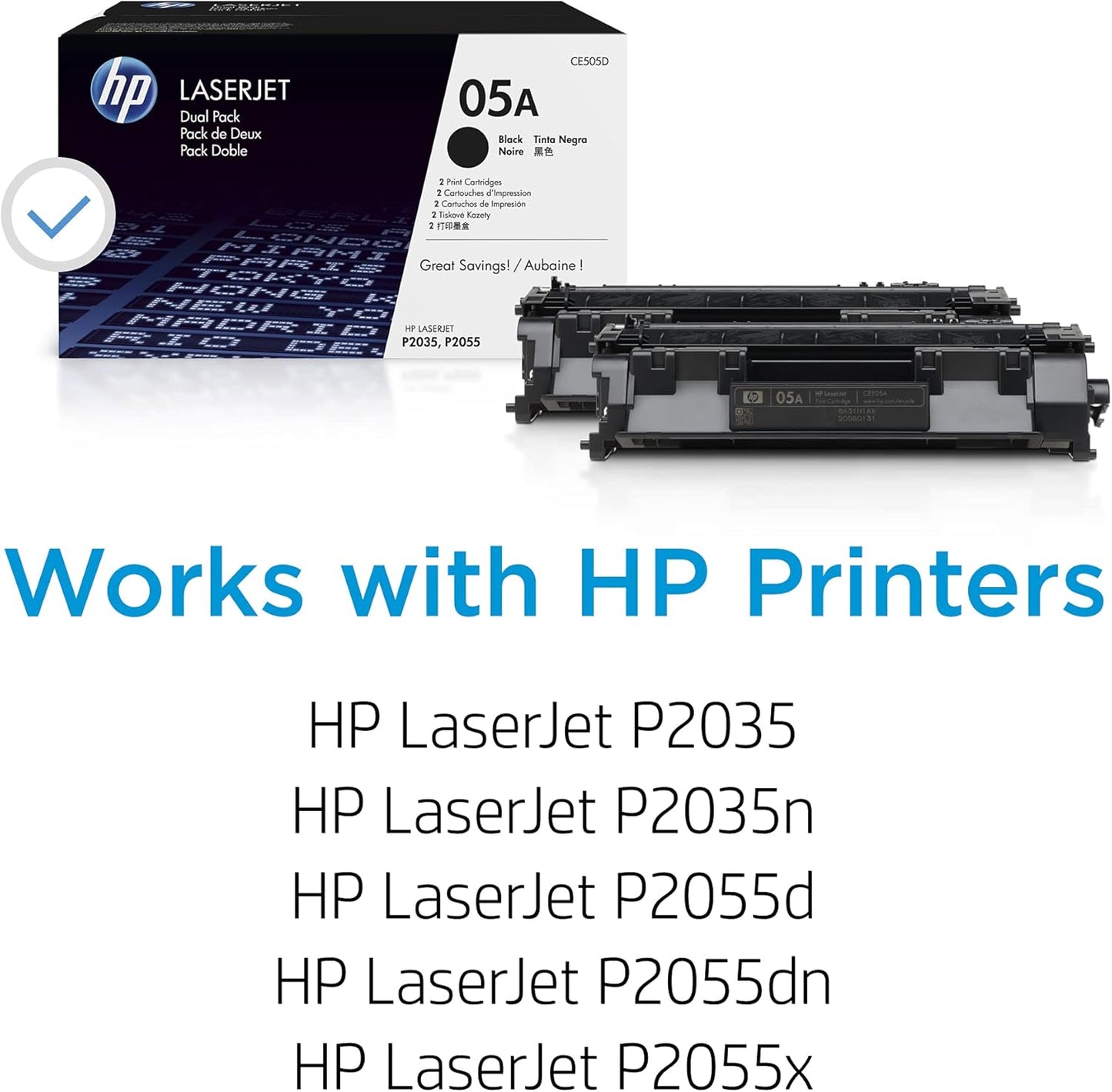 HP CE505A 05A Black LaserJet Toner Cartridge