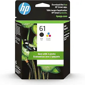 HP 61 Ink Cartridges Black & Tri-Color Combo Pack