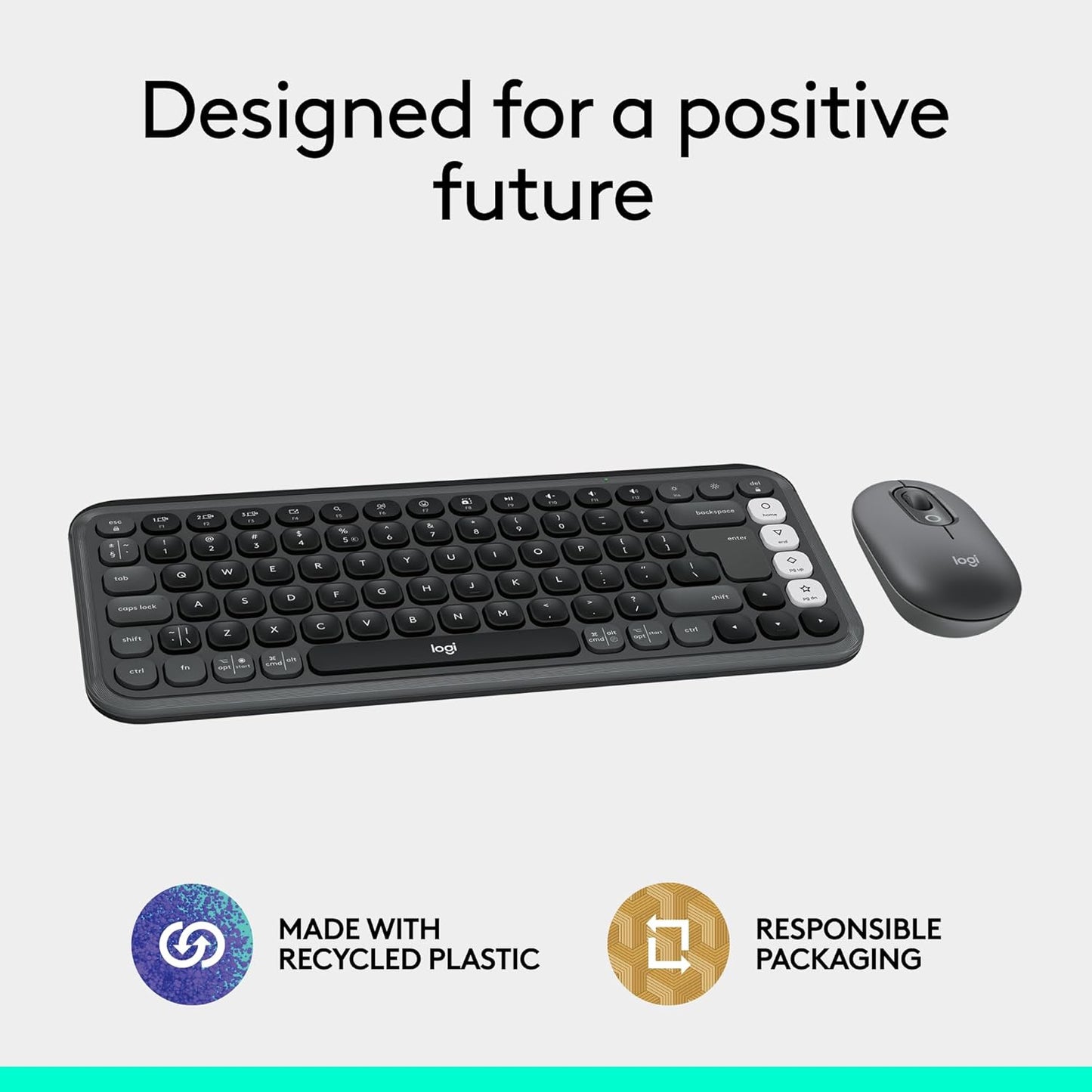 Logitech 920-013135 POP ICON Bluetooth Keyboard and Mouse Combo