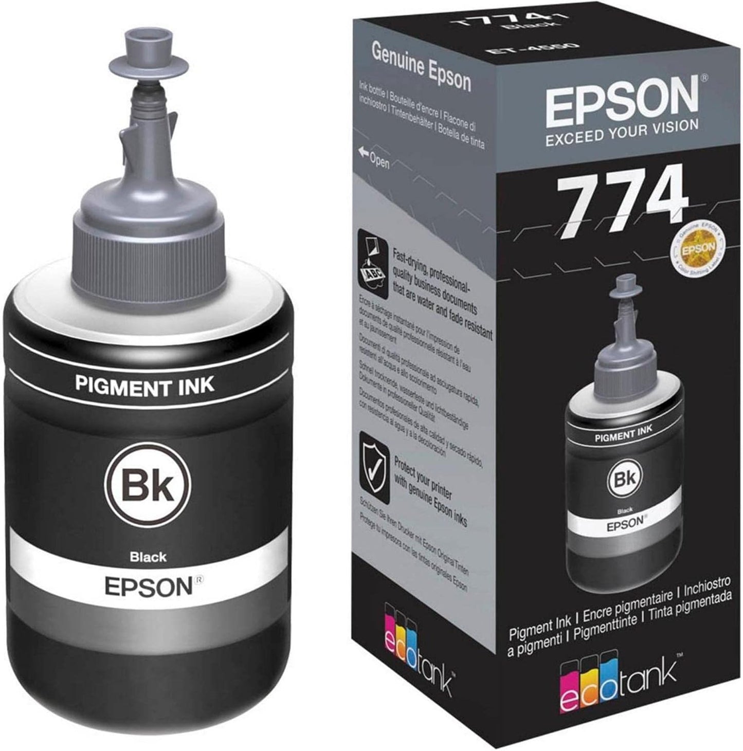 Epson T774120 EcoTank 774 Black Ink Bottle Original