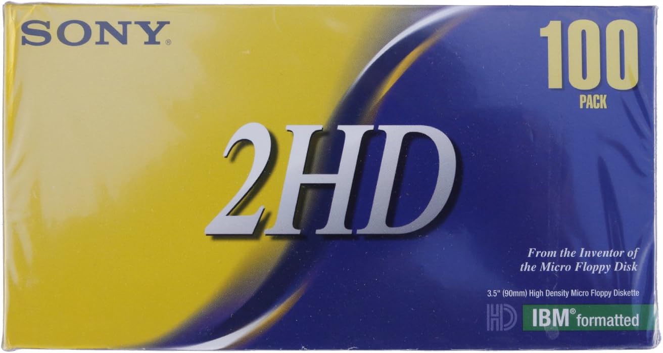Sony 100MFD2HDLF High-Density 3.5" Floppy Disks