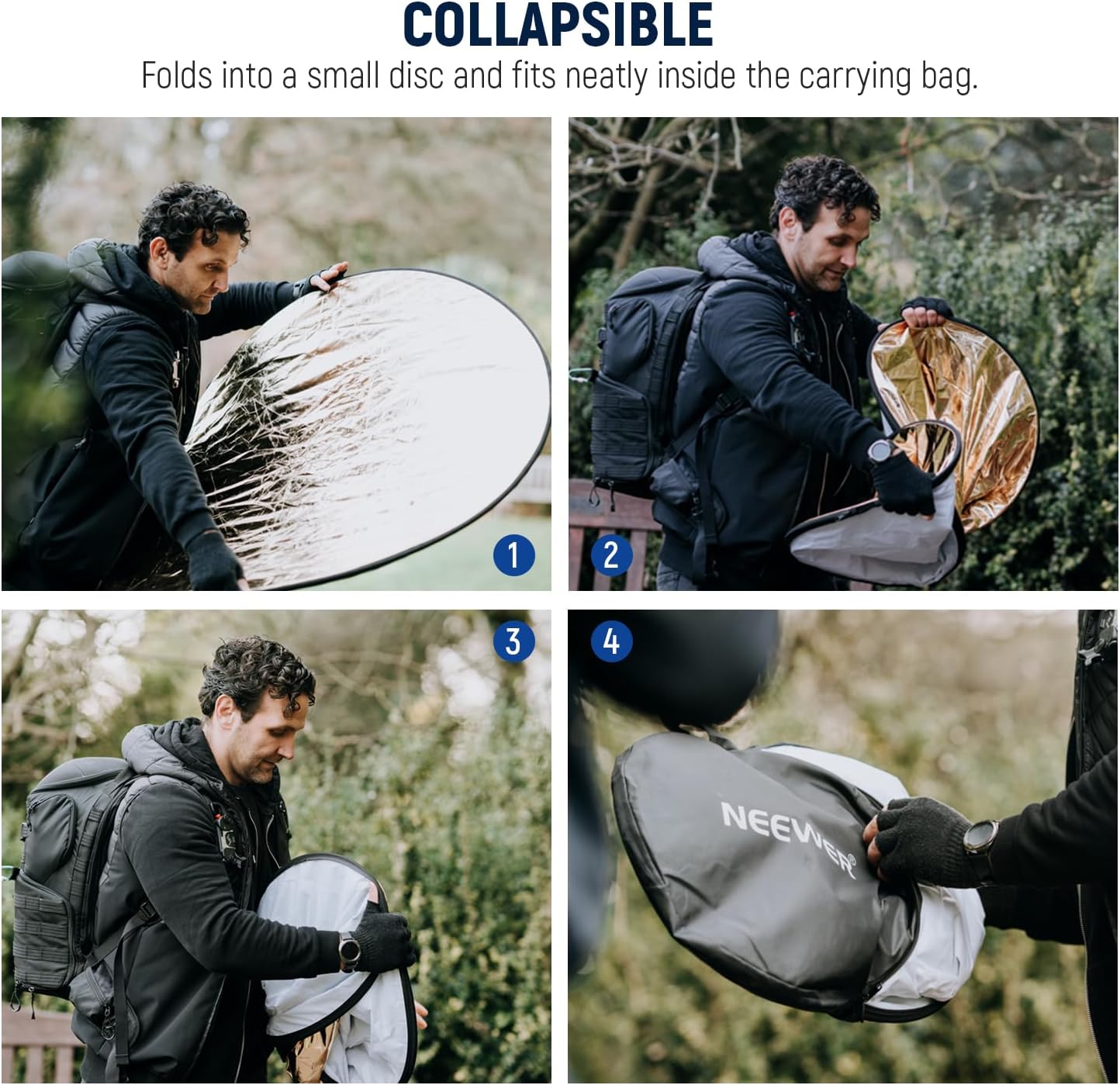 Neewer 10102775 32" 5-in-1 Photography Reflector with Holder