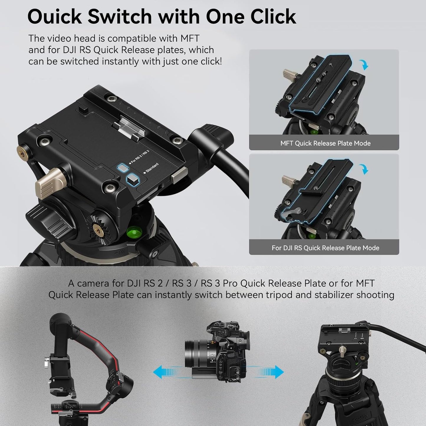 SmallRig 3989-CF-FBA-US AD-100 Carbon Fiber Video Tripod