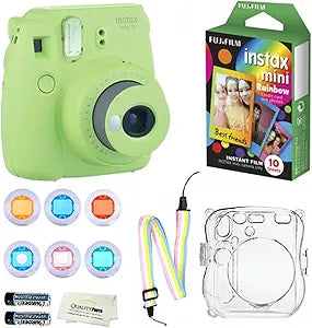 Fujifilm 880209 Instax Mini 9 Camera Ice Blue Bundle