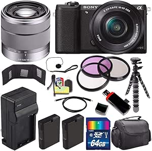 Sony ILCE5100L/B-15 Alpha a5100 Mirrorless Camera 16-50mm Lens Bundle
