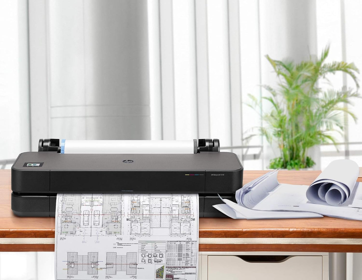 HP 5HB06A DesignJet T250 24" Large Format Wireless Plotter (Renewed)