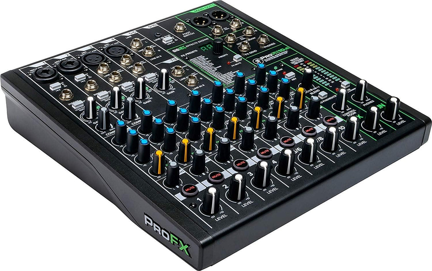 Gravity PROFX10V3+TH02+XLR(2)+M Mackie 10-Channel Mixer Bundle