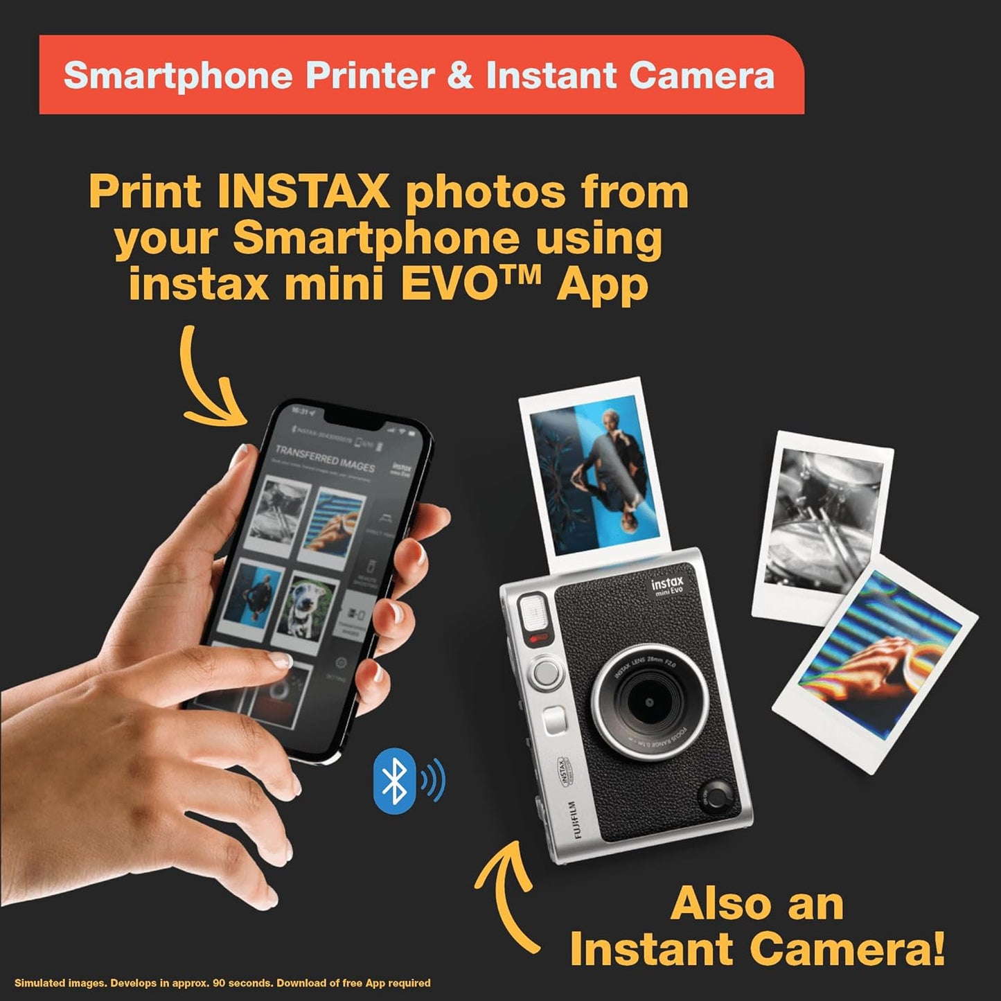 Fujifilm 16812534 Instax Mini EVO Instant Camera - Brown