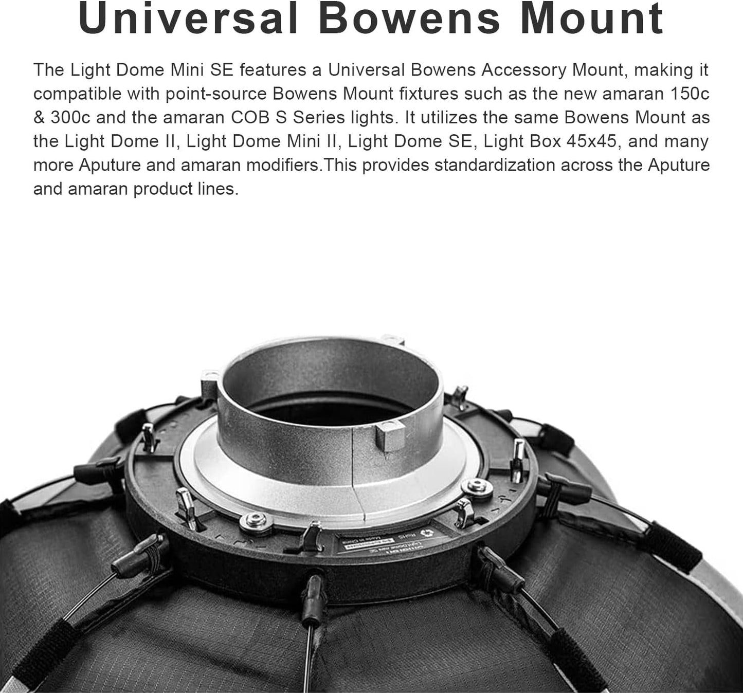 Aputure amaran Light Dome Mini SE Softbox Bowens Mount