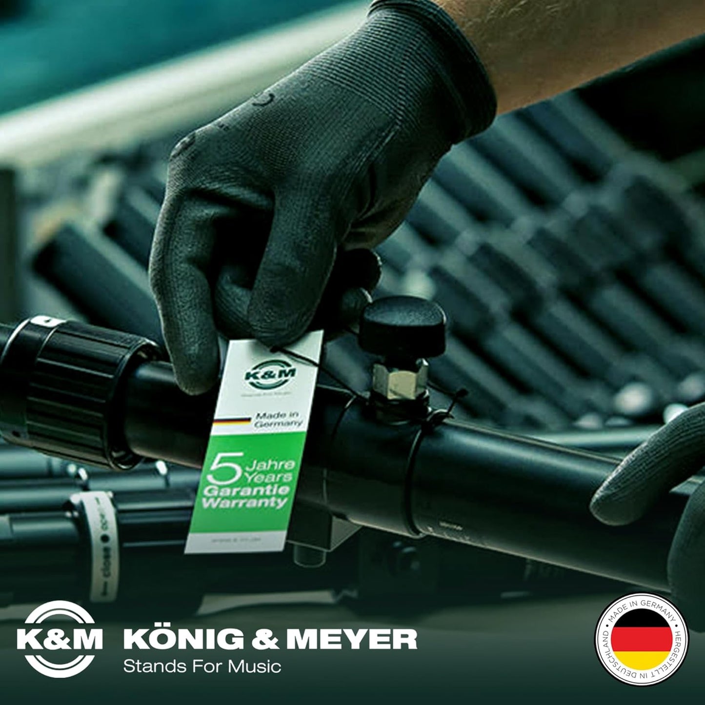 K&M 12259 Rechargeable Music Stand LED Light Double