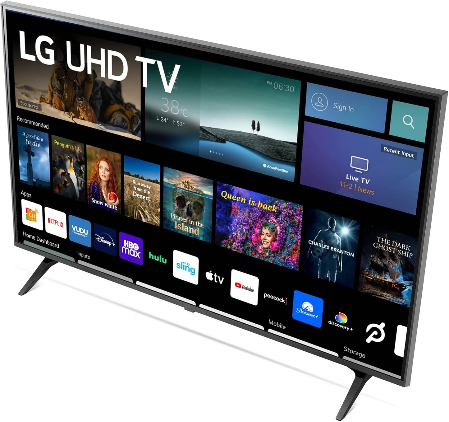 LG 43UQ7070Z 43-Inch 4K WebOS Smart TV (Renewed)