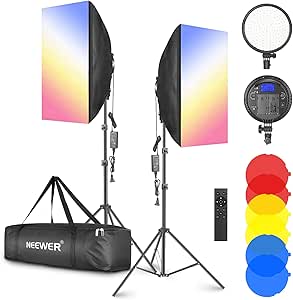Neewer 10097233 2.4G LED Softbox Lighting Kit Filters — main product image