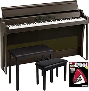 Korg KOR-G1BAIRBR-COMBO-DLX G1 Air Digital Piano Brown Bundle