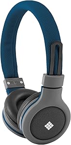 Polaroid PHP120BL Canvas Noise-Isolating Headphones with Mic - Blue