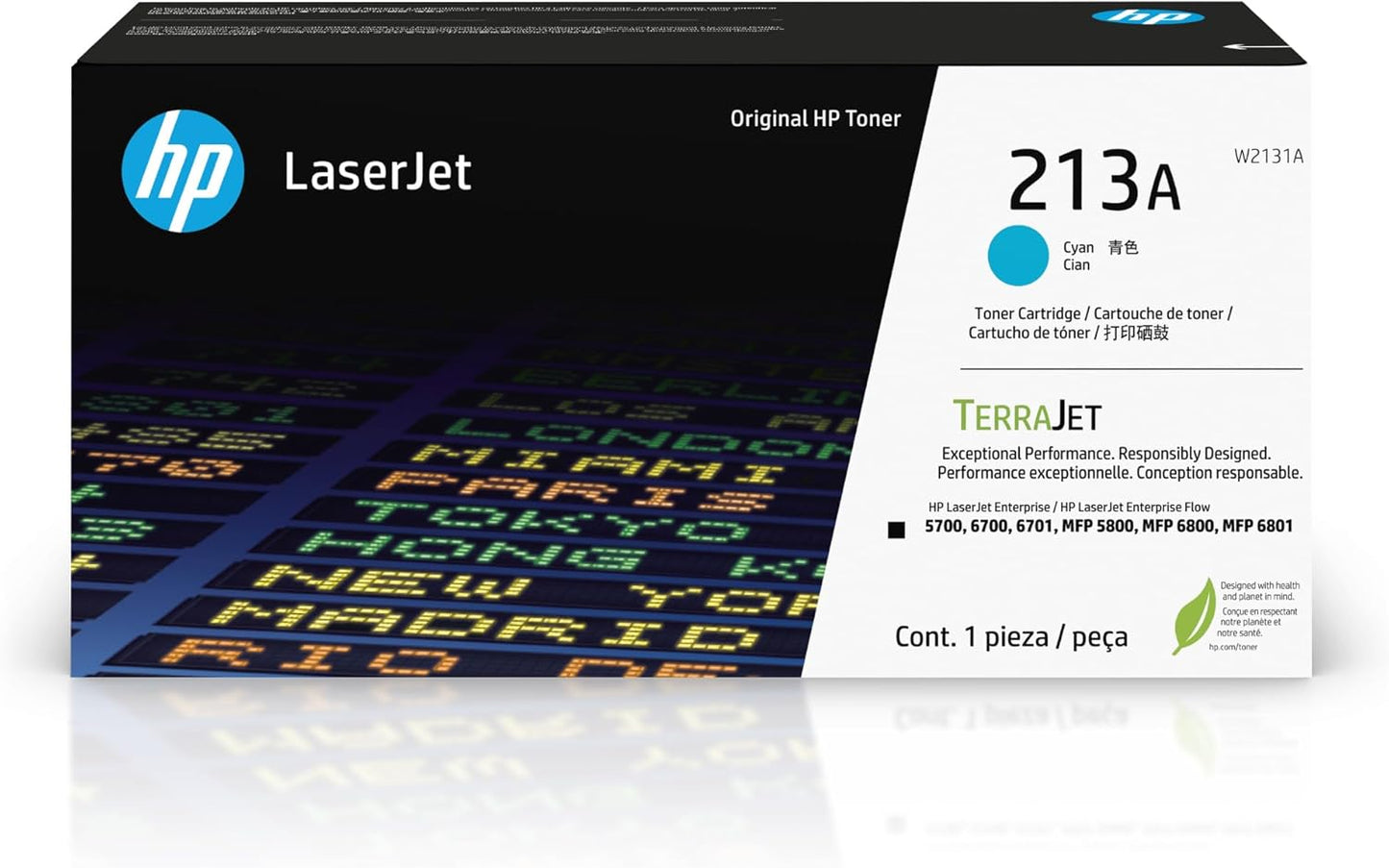HP 213A Cyan LaserJet Toner Cartridge W2131A