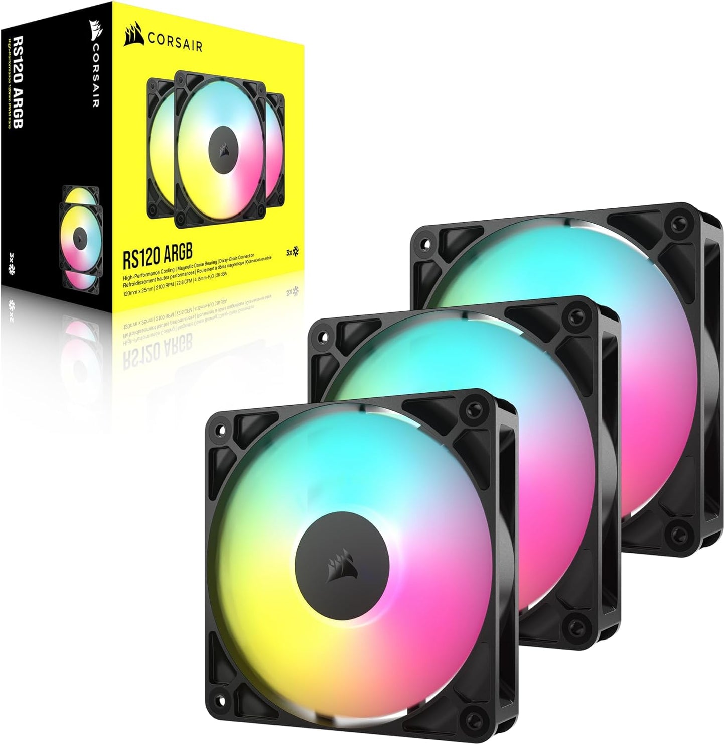 Corsair CO-9050181-WW RS120 ARGB PWM Fan Triple Pack