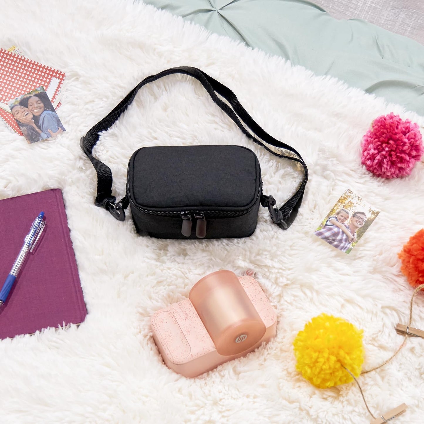 HP AMZHPPANK1W Sprocket Panorama Portable Photo Label Printer Bundle