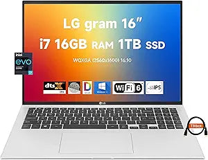 LG Gram Intel Evo i7 Slim Laptop - 16
