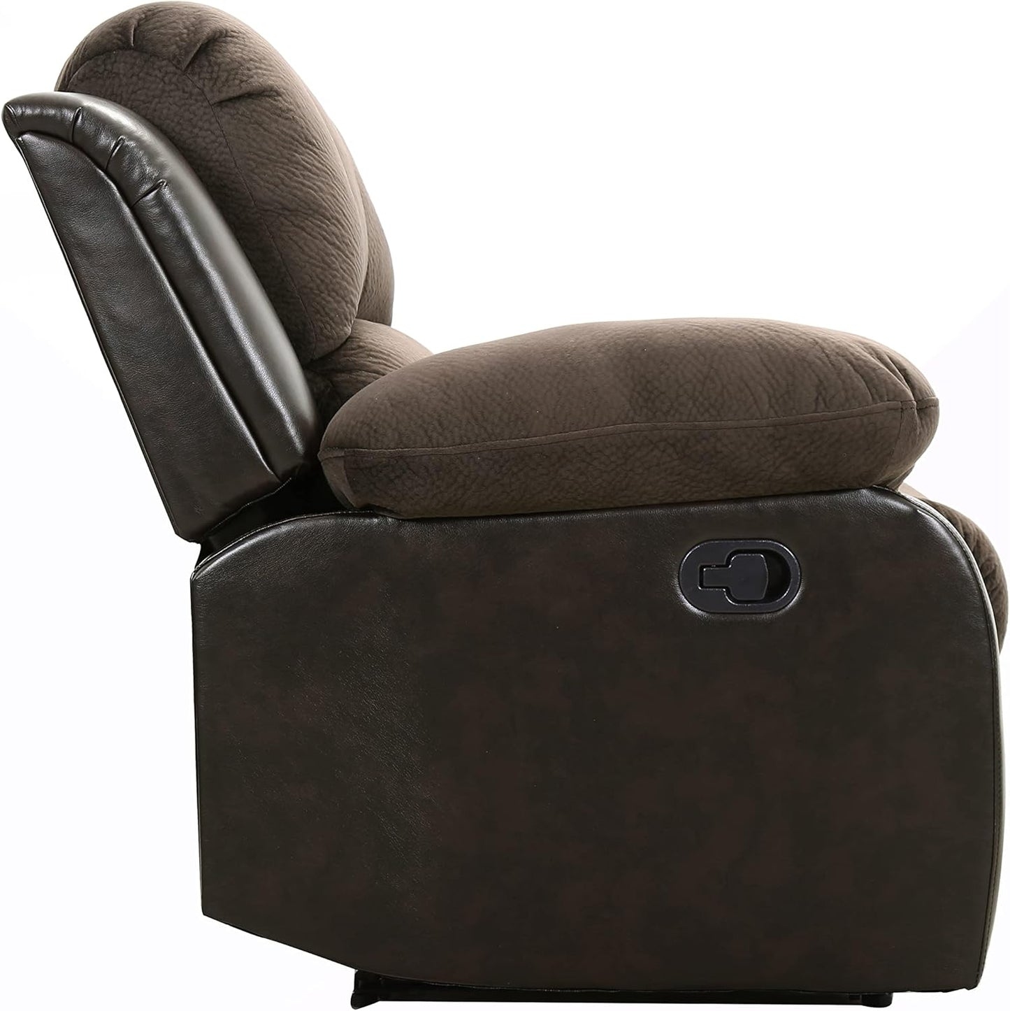 Lexicon 194840172147 Faux Leather Reclining Loveseat Sofa Brown