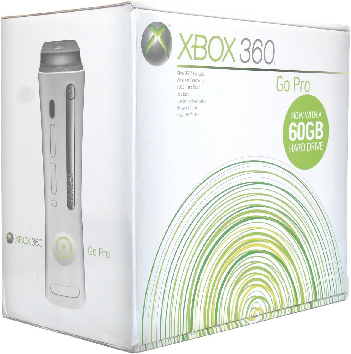 Microsoft Xbox 360 Slim 60GB Jasper Go Pro Console Bundle