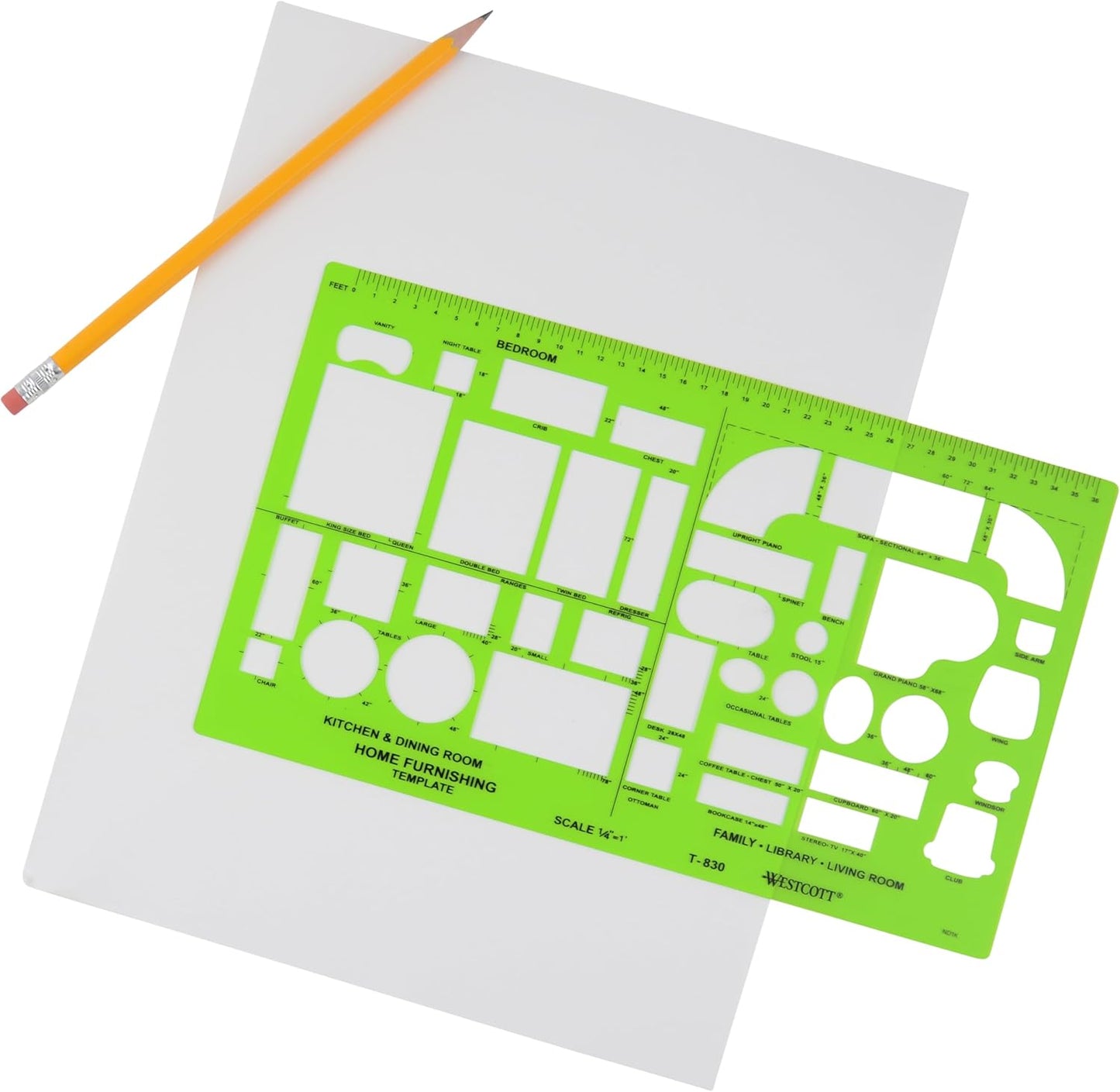 Westcott T-830 Home Furnishing Template