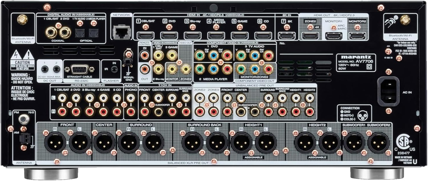 Marantz AV7706 11.2Ch 8K Ultra HD AV Pre-Amplifier