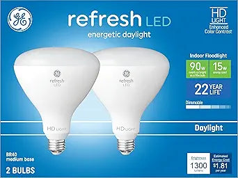 GE 93130745 90-Watt LED BR40 Floodlight 2-Pack — main product image