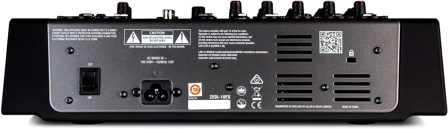 Allen & Heath ZEDi-10FX 10-Channel Analog Mixer Renewed