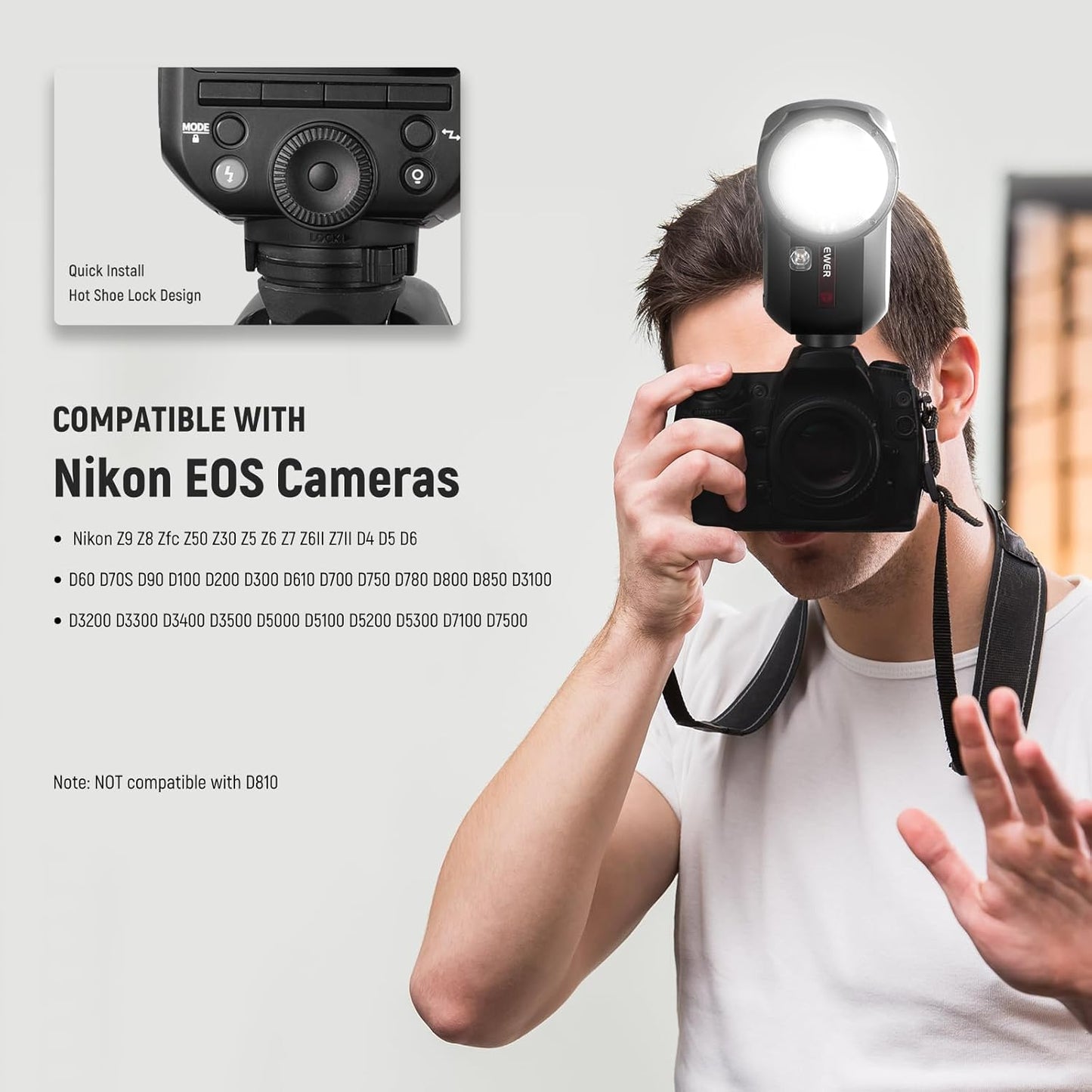 Neewer Z2-N TTL Round Head Flash Speedlite for Nikon