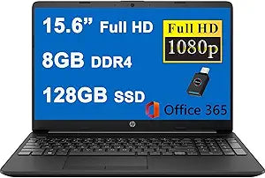 HP Notebook 15" FHD Laptop - Celeron N4020, 8GB DDR4, 128GB SSD