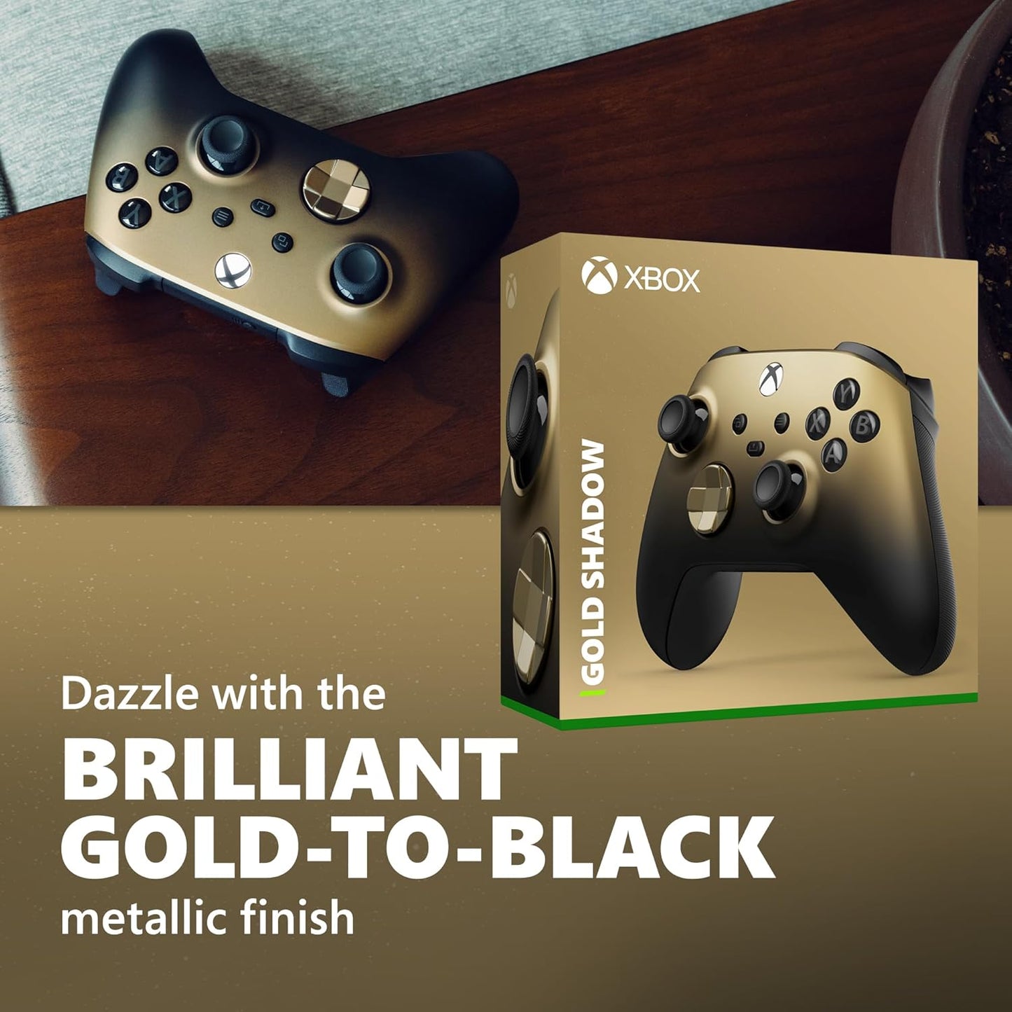 Microsoft QAU-00121 Xbox Wireless Controller Gold Shadow