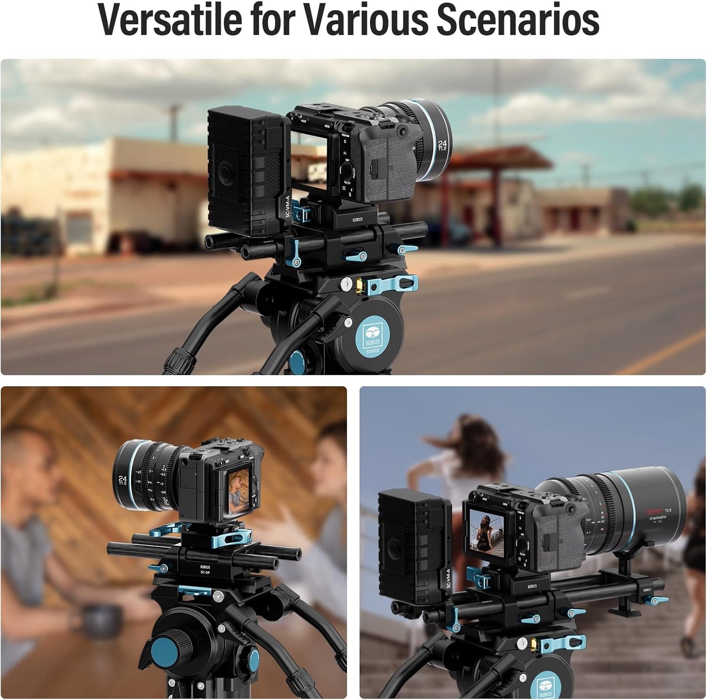 Sirui AM-CR200 15mm Carbon Fiber Camera Rail Rods, 8 inch (2-Pack)