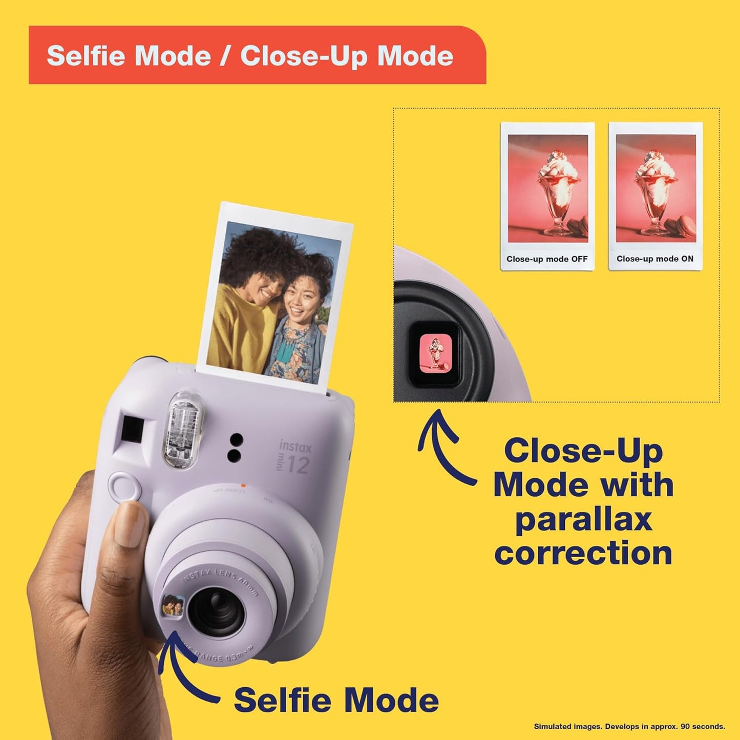 Fujifilm 16806274 Instax Mini 12 Instant Camera - Clay White