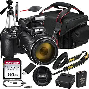 Nikon COOLPIX P1000 125x Zoom Digital Camera Bundle (Renewed)