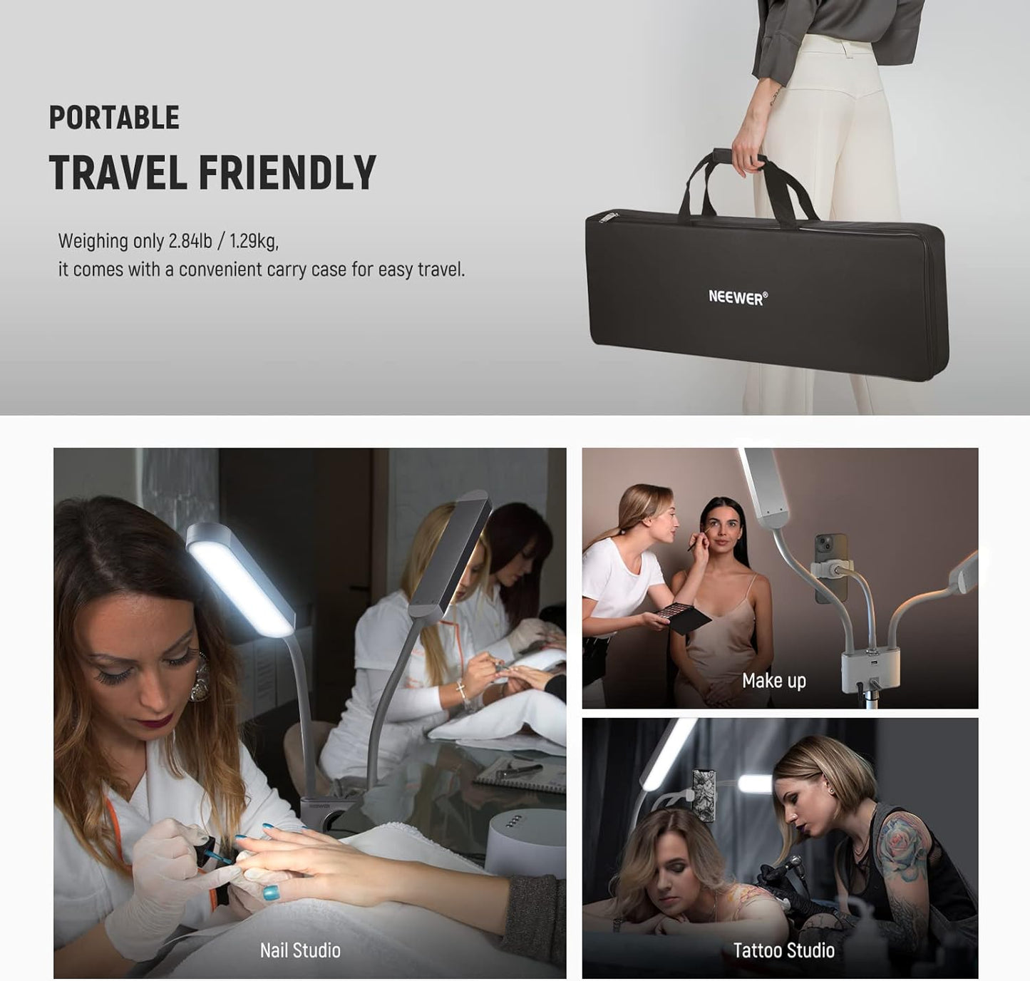 Neewer 10102016 Esthetician LED Light Phone Holder Kit