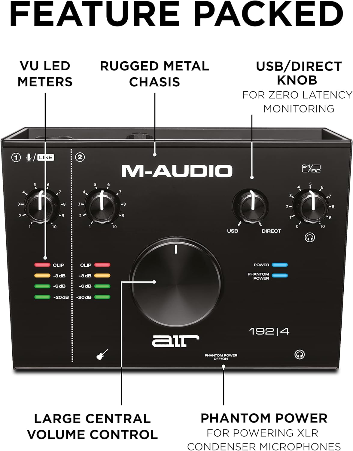 M-Audio AIR 192|4 USB-C Audio Interface Studio Recording