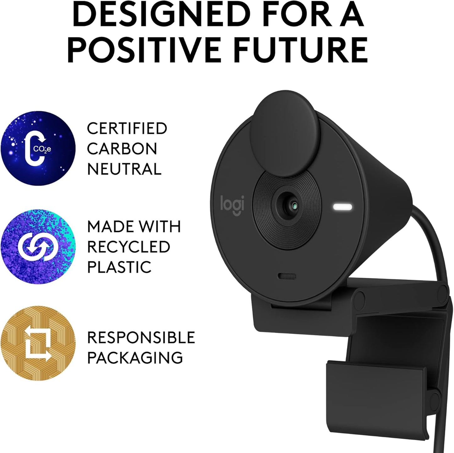 Logitech 960-001513 Brio 301 Full HD Webcam with Privacy Shutter