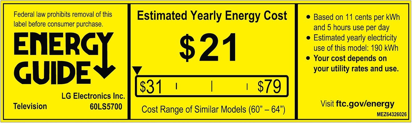 LG 60LS5700 60-Inch 1080p 120Hz Smart LED HDTV