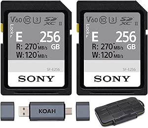 Sony E-Series High Speed SD Card 256GB 2-Pack Bundle