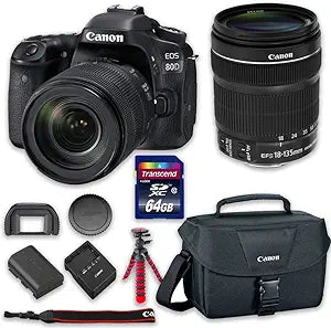 Canon EOS 80D DSLR Camera Bundle 18-135mm Lens