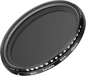 Neewer 10090248 Adjustable Neutral Density ND2-ND400 Filter 49mm
