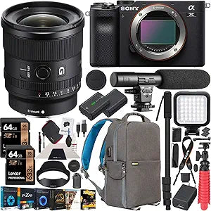 Sony E40SNILCE7CBX8 a7C Full Frame Camera with 20mm Lens Bundle