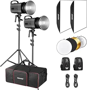 Neewer 90092557 600W Studio Strobe Flash Lighting Kit