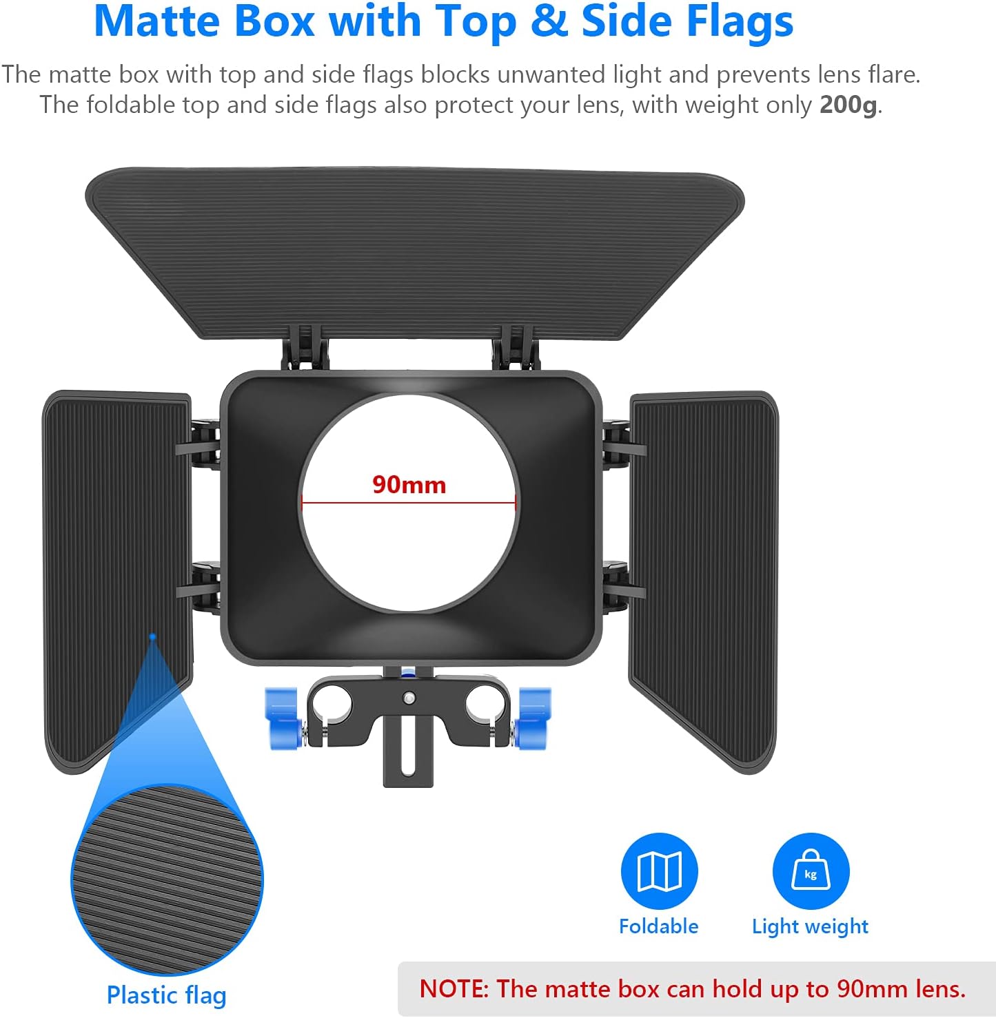 Neewer Camera Shoulder Rig Video Film Making System Kit Blue