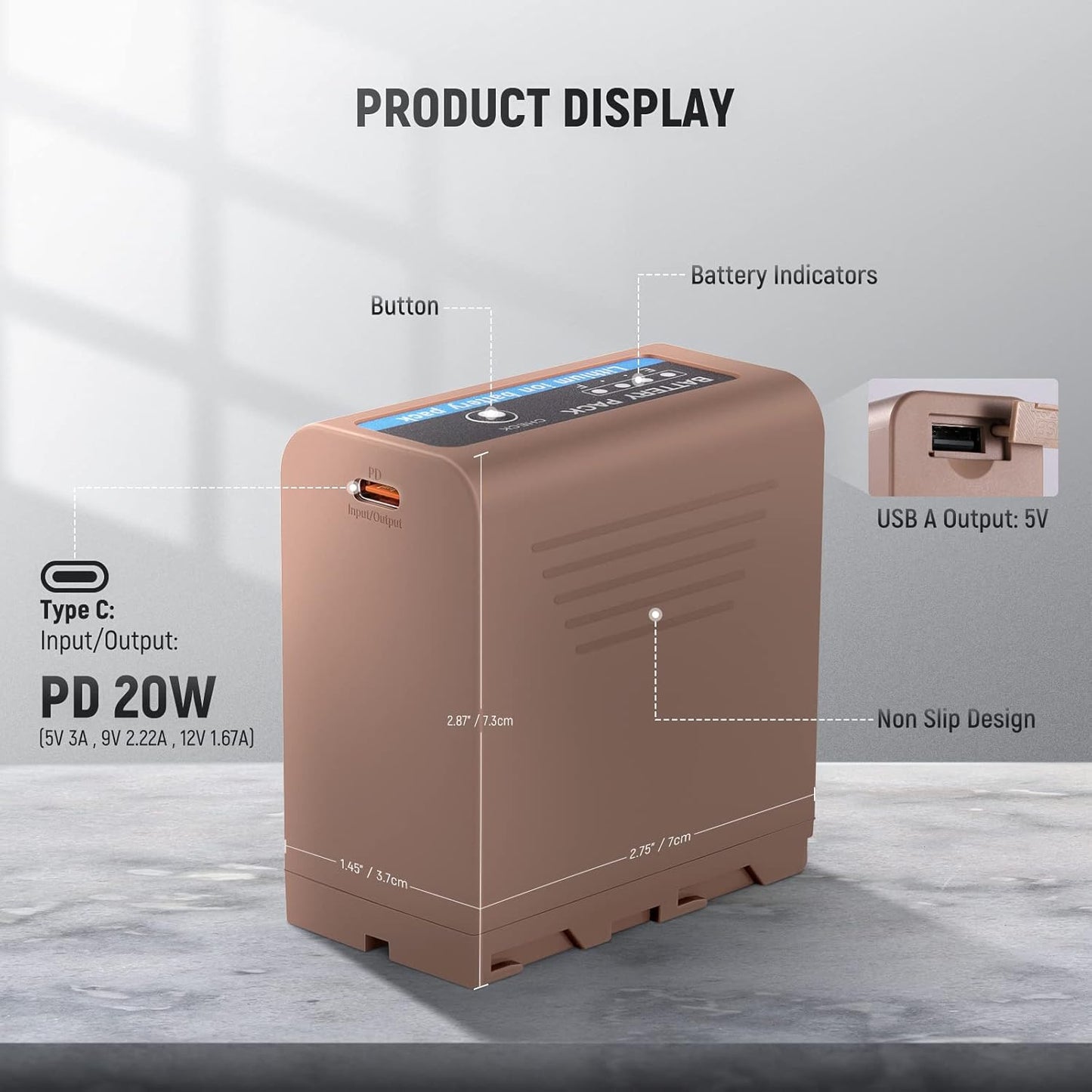 Neewer 10101909 NP-F970 USB-C Rechargeable Battery