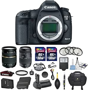 Canon EOS 5D Mark III DSLR Camera Bundle w/ Lenses
