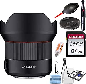 Rokinon IO14AF-C 14mm f/2.8 Canon EF Bundle