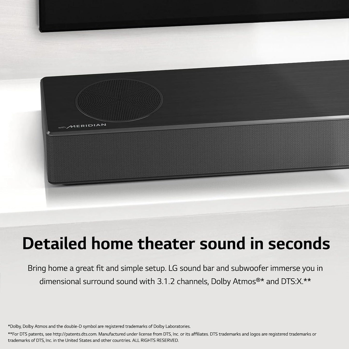 LG SPM7A 3.1.2 Channel Soundbar Dolby Atmos Bluetooth Renewed