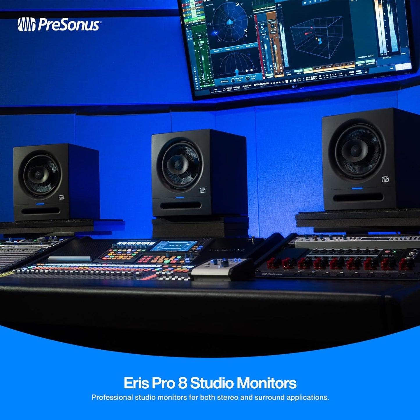 PreSonus Eris Pro 8 Biamped Coaxial Studio Monitor