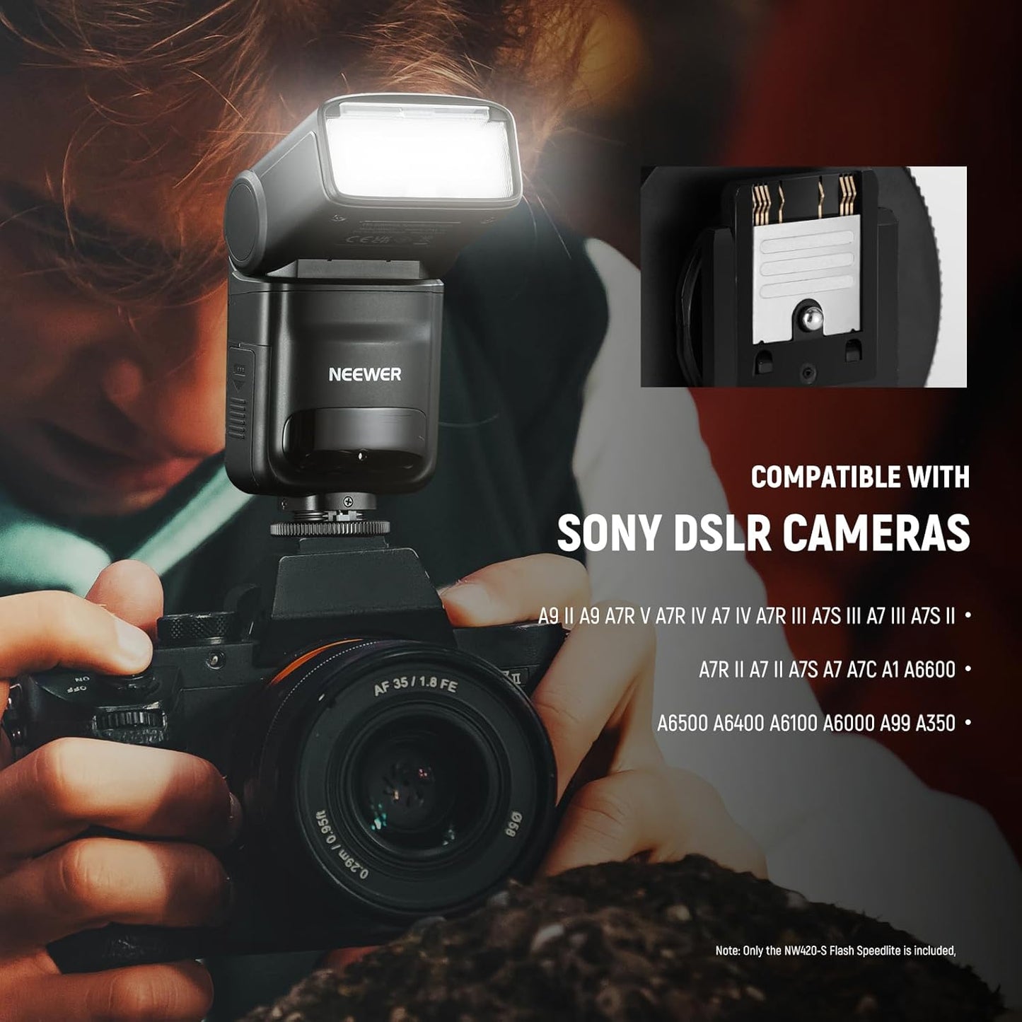 Neewer 10100917 Mini TTL Flash Speedlight for Sony